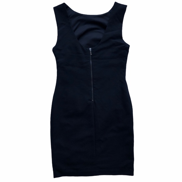 ZARA Little Black Dress Form Fitting With Embroidery Beads Size Medium LBD - Picture 8 of 15